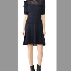 Scotch and Soda Pointelle Knit Dress Color: Night Melange Size L